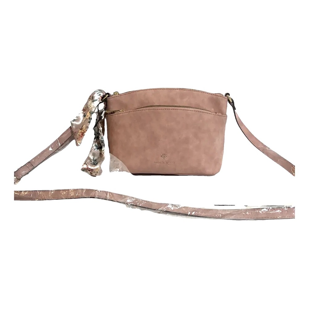 Nanette Lepore Ronnie Mix DLB Zip Dome Crossbody Bag Dusty Pink